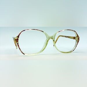 Vintage Zimco Brandi Purple Translucent Oval Sunglasses Frames Only